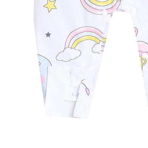 Hopscotch Unisex Animal Print Full-Sleeve Romper In White Color for Ages 12-18 Months - Image 4