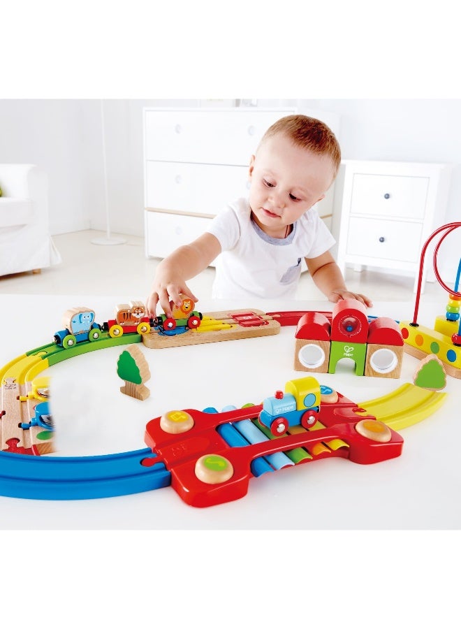 Hape لعبة الألغاز للسكك الحديدية مجموعة السكك الحديدية (30 قطعة) - Image 2