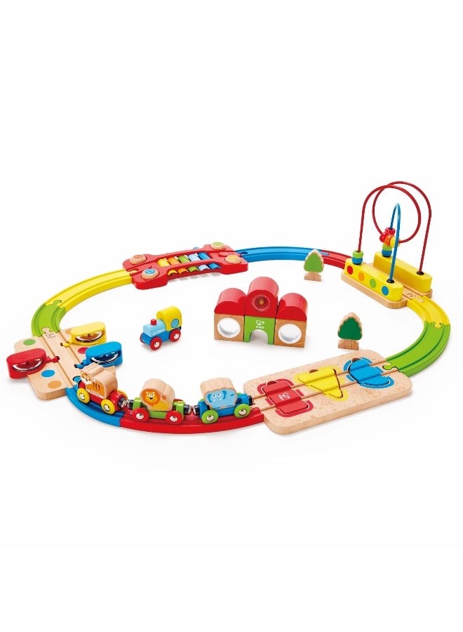 Hape لعبة الألغاز للسكك الحديدية مجموعة السكك الحديدية (30 قطعة) - Image 3