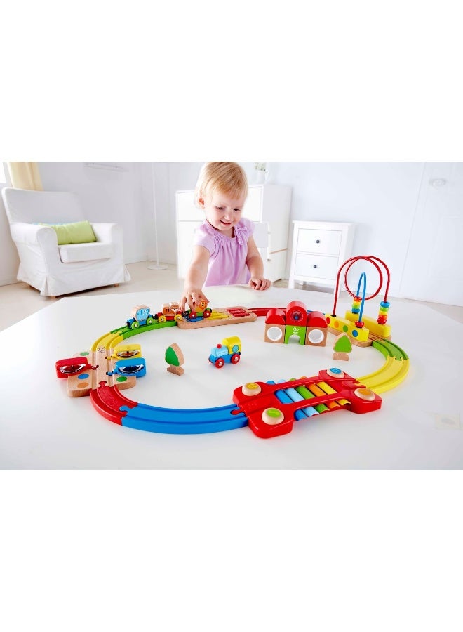 Hape لعبة الألغاز للسكك الحديدية مجموعة السكك الحديدية (30 قطعة) - Image 1