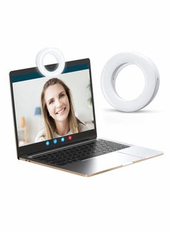 KASTWAVE Zoom Call Light, Laptop Light for Video Conferencing, Phone Selfie Ring Light LED Circle Mini Light for Zoom Call, Self Broadcasting, Live Streaming,Online Meeting, Photography (White)  - Image 1