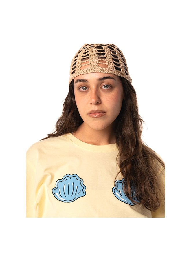 Beige Crochet Hat