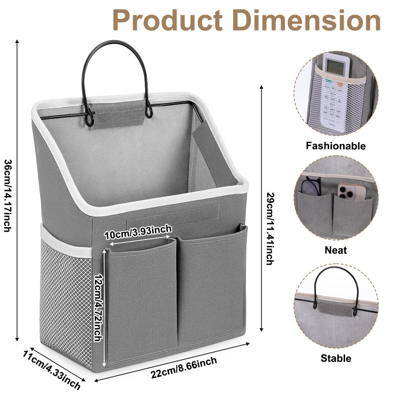 Zelphvt Wall Hanging Storage Bag, Hanging Storage Basket for Organizing, Wall Organizer with Pockets for Bathroom, Bedroom, Dormitory, RV - Image 2