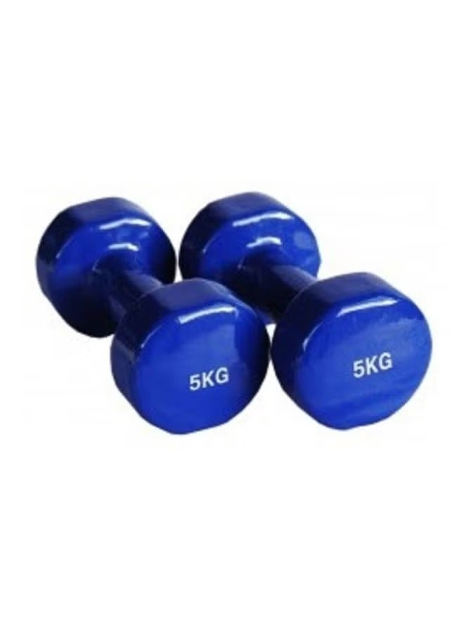 ALCOACH Weightlifting dumbbell made of vinyl 5 kg consisting of two pieces - Image 2
