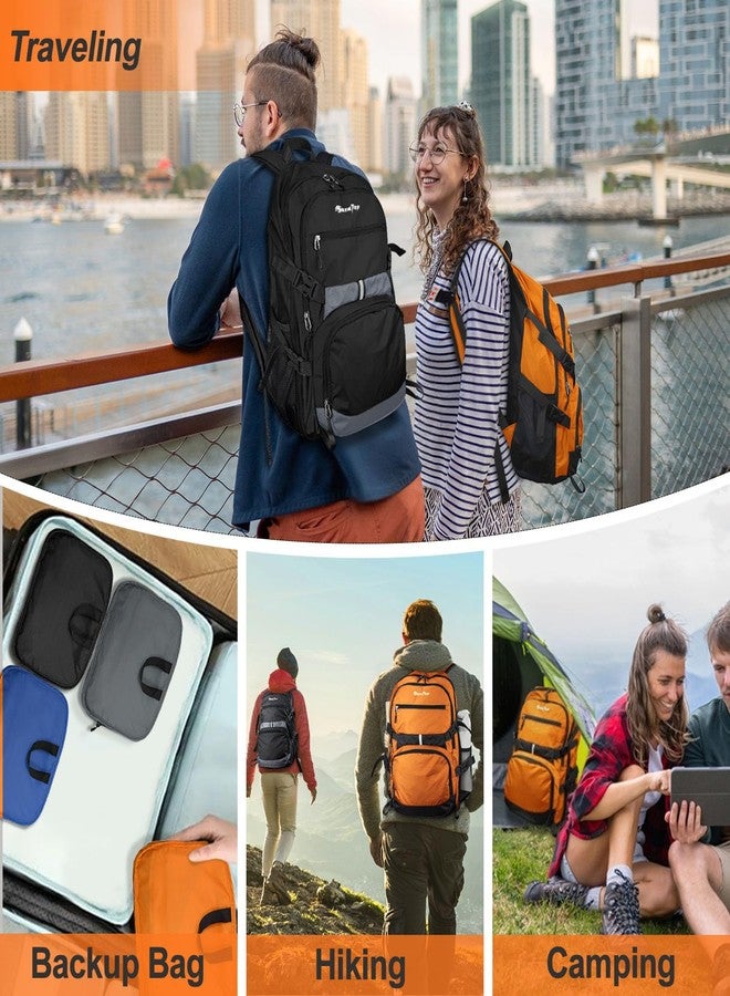 Seektop Lightweight Travel Backpack for Men Women, Multiple Pockets 40L Hiking Backpack Foldable Carry on Backpack for Outdoor Camping Sport Leisure (Blue) - Image 3
