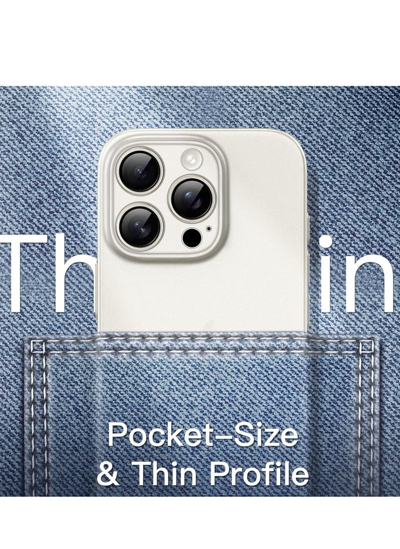 ELTRAZONE Ultra-Slim 0.35mm Case for iPhone 16 Pro Max (6.9 Inch) – Lightweight Matte Finish, Full Camera Lens Protection, Minimalist Hard Cover (Natural Titanium) - Image 5