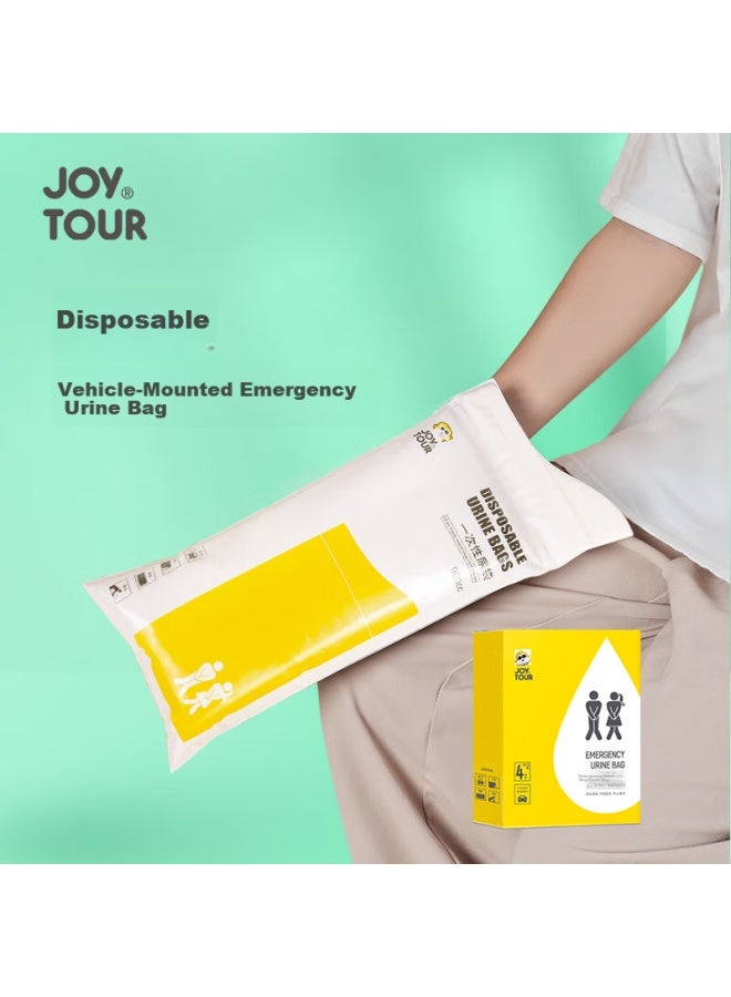 JOY TOUR Joytour Emergency Urine Bag, Disposable Urinal, Portable Urine Collection Device For Car, Mini Toilet, 4 Pieces/box - Image 2