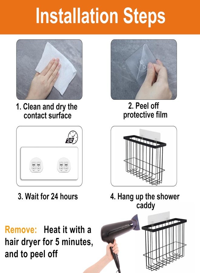 Admeya 15 Pack Shower Caddy Adhesive Replacement, Strong Shower Shelf Adhesive for Shower Caddy, Waterproof, No Drilling, for Bathroom Storage Shelves and Kitchen Racks - Image 5