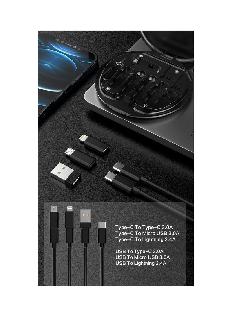 DUDAO 8-In-1 Multi-Purpose Charging Cable Kit Black - Image 3
