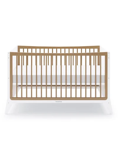 Snuz Fino Cot Bed For Infant And Baby, Minimal And True Contemporary Style, Converts To Toddler Bed , 2 Matress Heights, Suitable From 0 To 18Months , Dimensions W153 X L74 X H88.5Cm - Natural