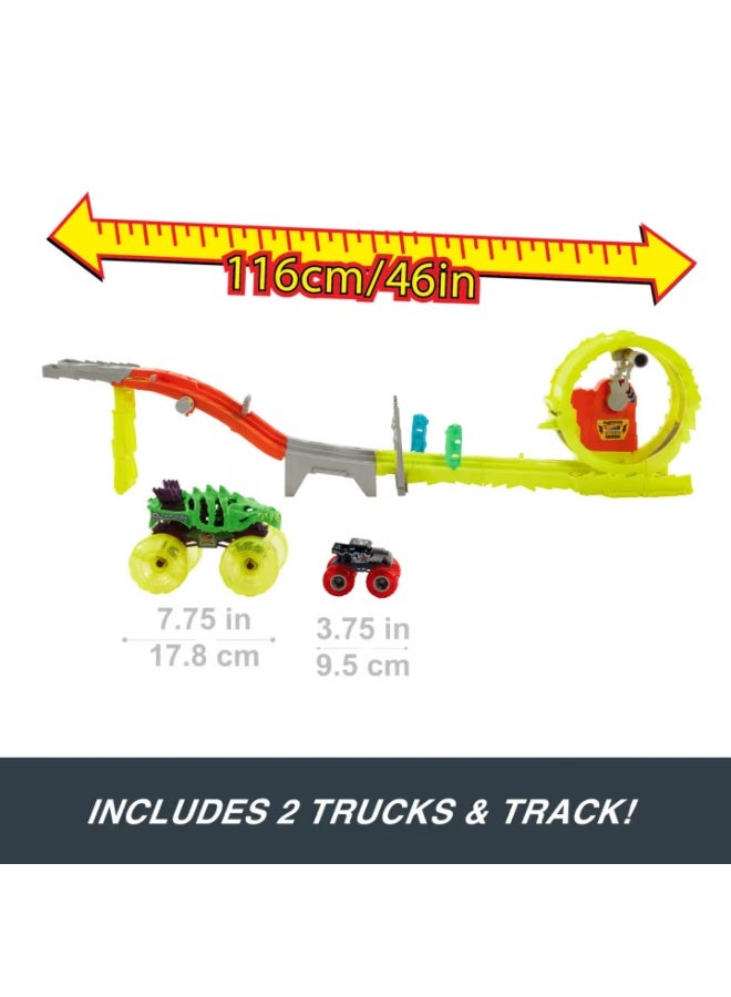 Hot Wheels مجموعة مسار تحدي شحن ومطاردة شاحنات هوت ويلز الوحشية باور سماسيرز - Image 3