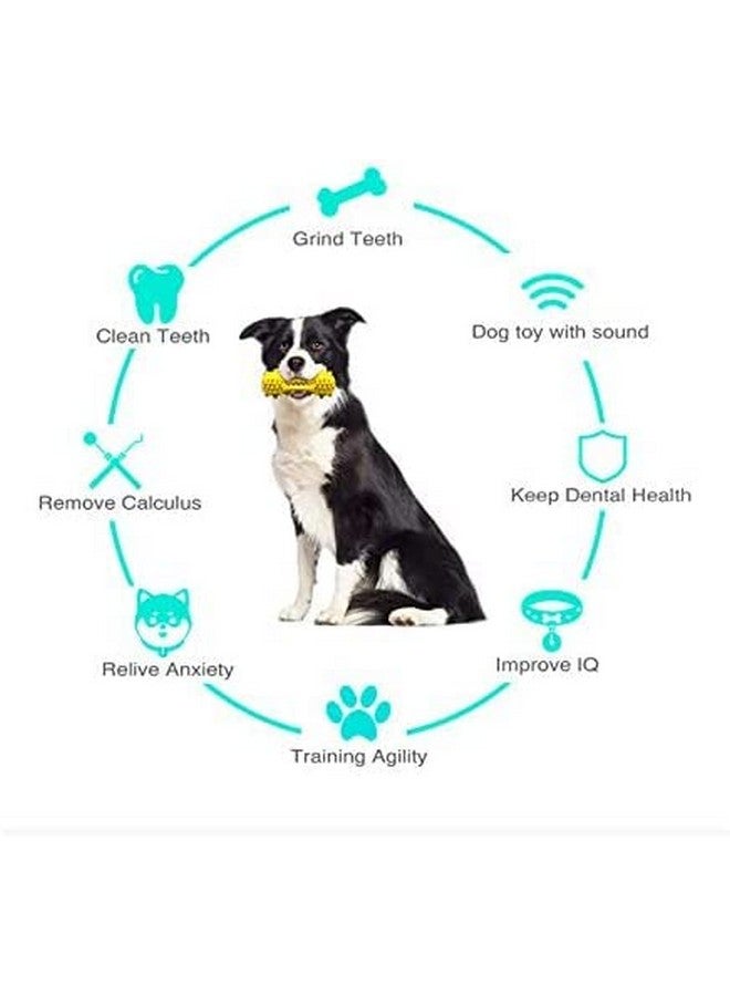 Pet Squeaky Rubber Chew Toys Aggressive Chewer Dog Toy And Teeth Cleaning Toy Dogs And Puppies - Color As Per Available - Image 2