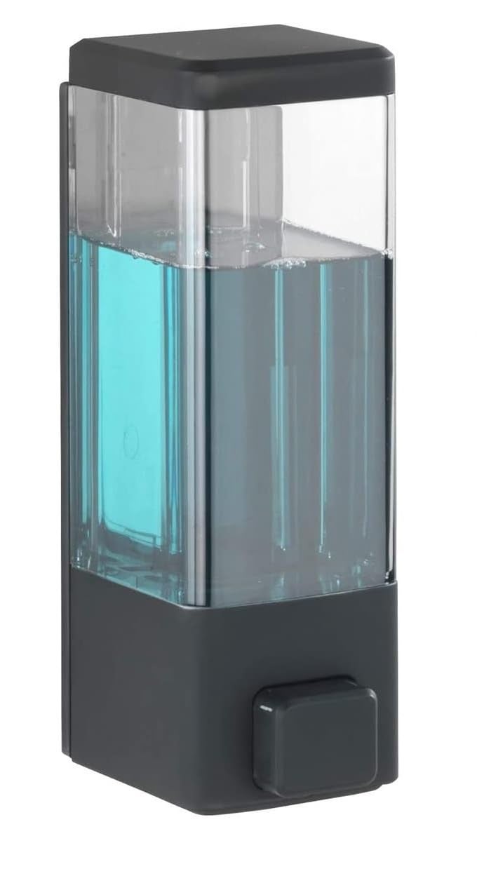 CLINTON موزع سائل صابون مثبت على الحائط ABS (350 مل أسود) - Image 1