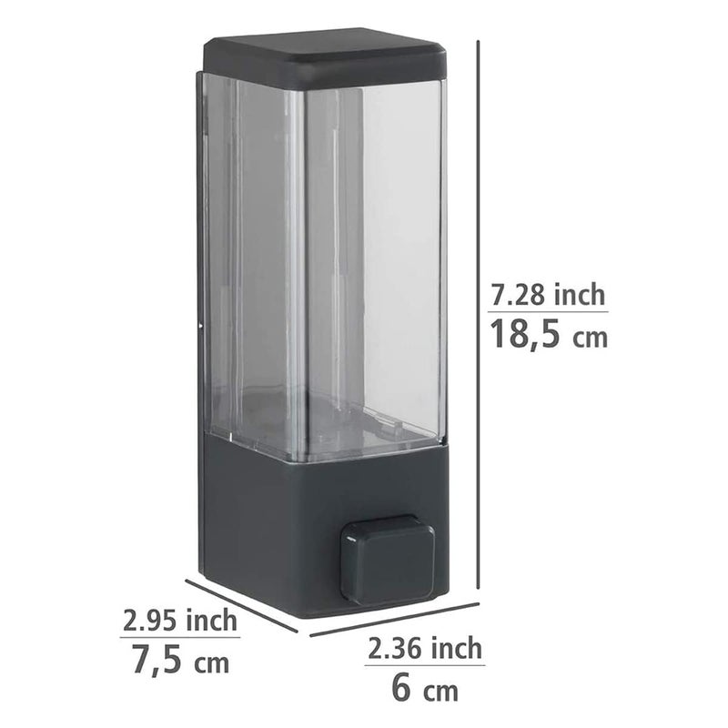 CLINTON موزع سائل صابون مثبت على الحائط ABS (350 مل أسود) - Image 2