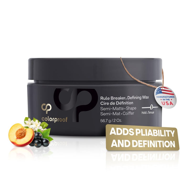 Colorproof Rule Breaker Defining Hair Wax 2 Fl Oz Styling Wax with Black Currant Jasmine  Peach Scent Heat and ColorProtecting Hair Wax for Men  Women