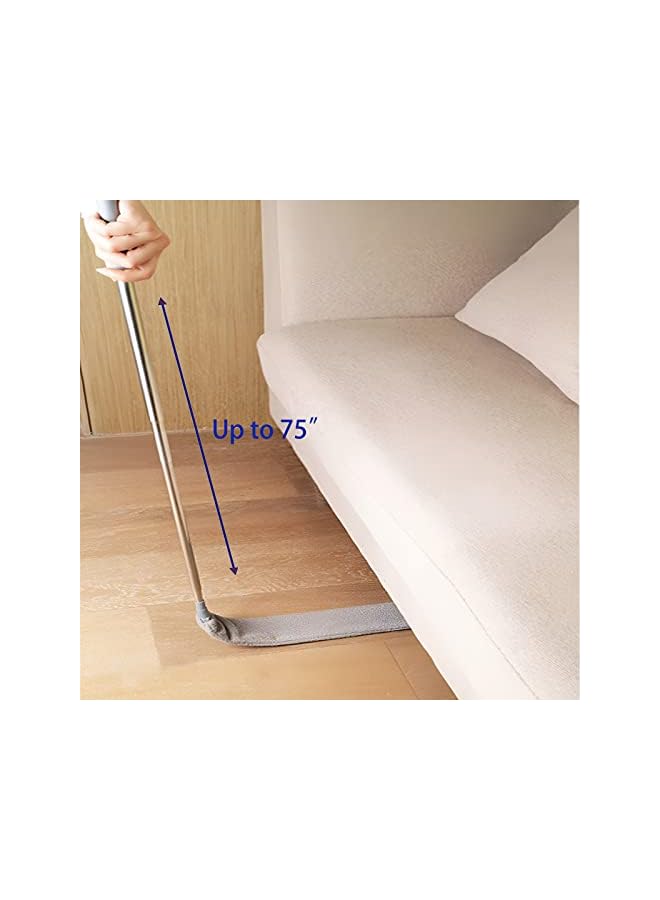 erorex Retractable Gap Dust Cleaner Brush with Long Handle (30 to 100 inches), Cleaning Tools with 3 Microfiber Dusting Cloths, Extendable Duster for Cleaning Under Refrigerator Sofa Couch Bed Furniture - Image 5