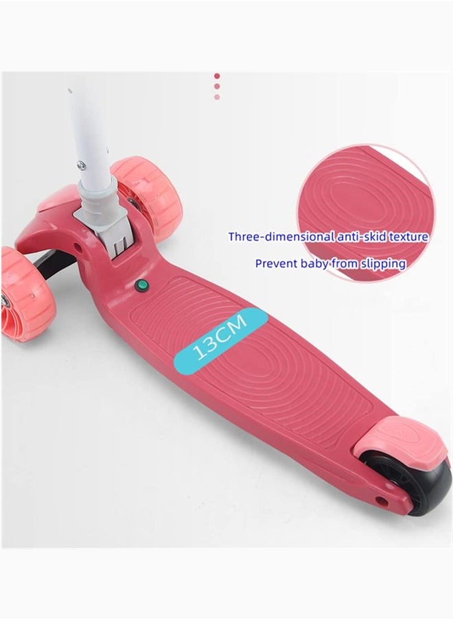 Kick Scooters for Kids, Scooter for Child Toddler Kick Scooter with Foldable, 4 Adjustable Height, Light Up Wheels for Ages 2-12Kids Balance Exercise(Pink) - pzsku/Z456AC3761700B4546FC4Z/45/1741079481/5b4e4925-9884-4524-ba97-61a066cafaaf