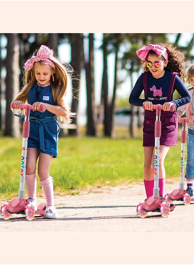 Kick Scooters for Kids, Scooter for Child Toddler Kick Scooter with Foldable, 4 Adjustable Height, Light Up Wheels for Ages 2-12Kids Balance Exercise(Pink) - pzsku/Z456AC3761700B4546FC4Z/45/1741079527/29fd35fc-3169-403e-a4de-8940ee1eeb2a