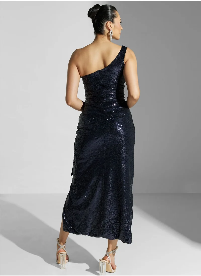 Ella Limited Edition One Shoulder Shimmer Dress