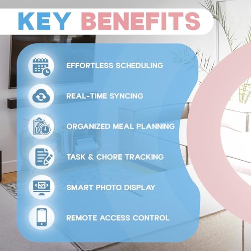 DAILY HELP 15.6 Inch Digital Calendar with Wall Mount Option, HD Touchscreen Planner, Wi-Fi sync, Color Coded Scheduling, Meal Planning, Chore Chart for Family and Home Organization - Image 4