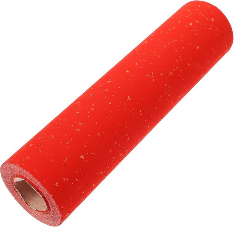 Angoily 1roll Fu Character Paper Red Decorative Blank Paper for Chinese Year Writing Painting and DIY Crafts Smooth Surface for Calligraphy and Decoration - Image 1