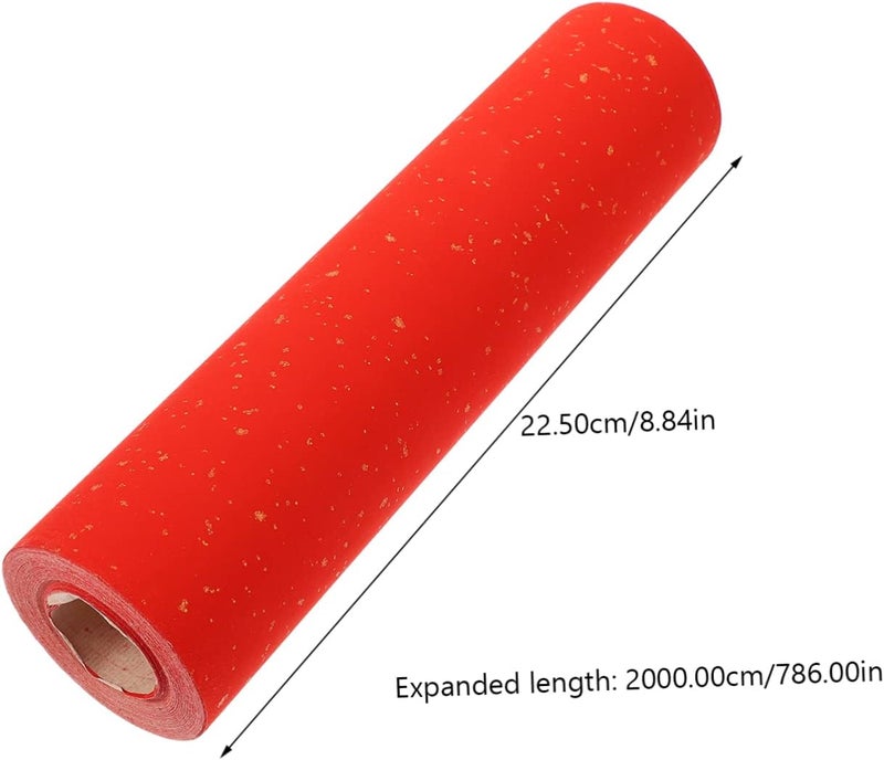Angoily 1roll Fu Character Paper Red Decorative Blank Paper for Chinese Year Writing Painting and DIY Crafts Smooth Surface for Calligraphy and Decoration - Image 2