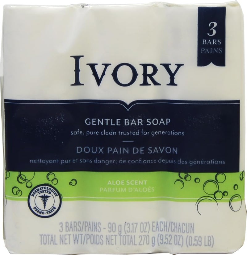Ivory Simply Ivory Aloe Bath Bar, 3 Count - Image 1