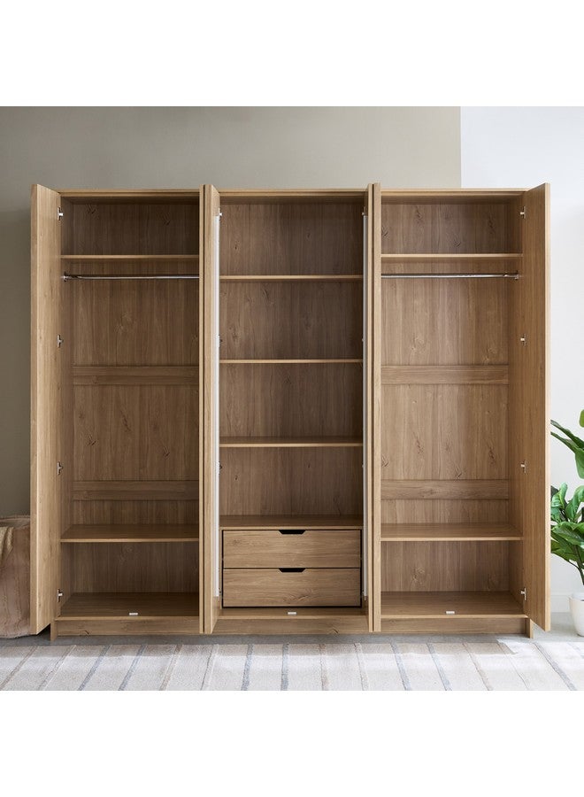 Home Box خزانة دينستي بـ 6 أبواب مع 2 درج ومرآة 55 × 220 × 235 سم - Image 4