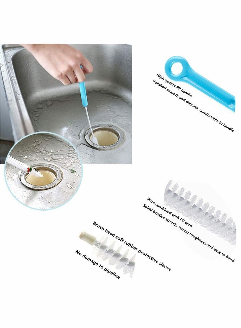 Drain Brush Snake Sink Brush Clog Cleaning for a Drain, 2pcs 28 inches (71cm) - Image 5