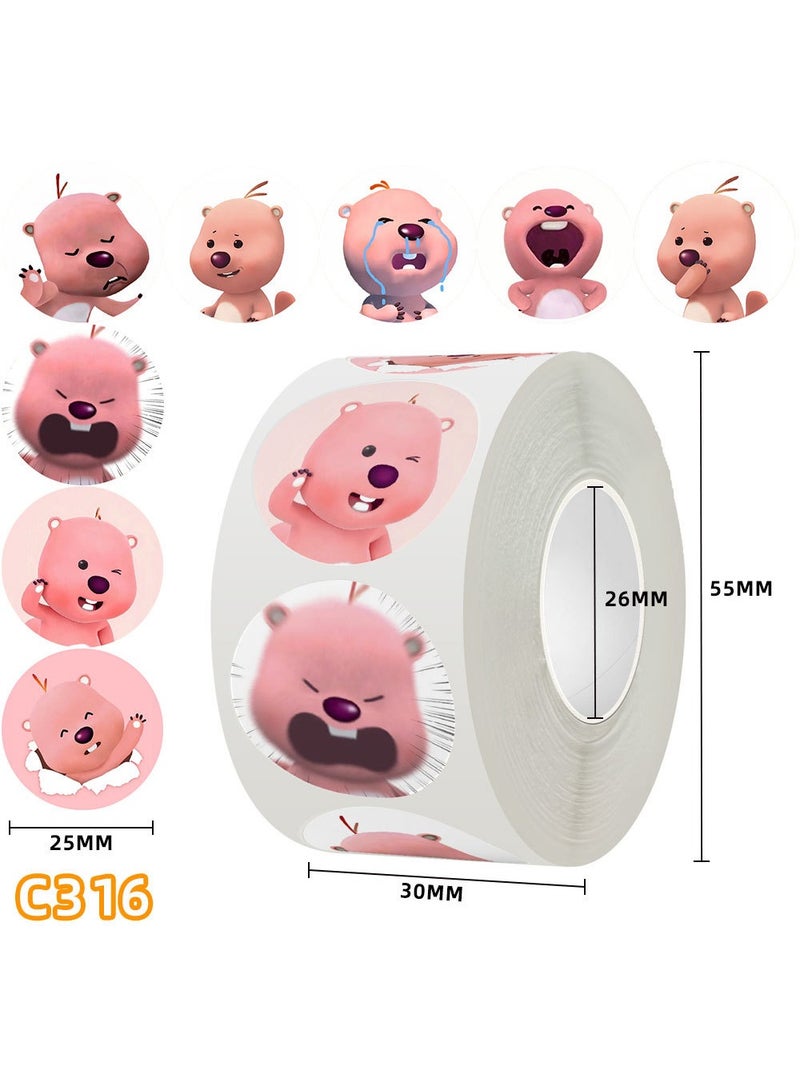 Children's reward stickers, 4 rolls of 2000 stickers, diary, notebook stickers, mobile phone laptop decoration stickers, children's game stickers - Image 4