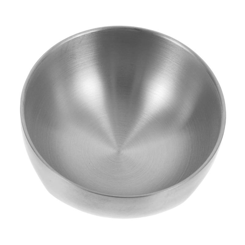 Double Layer Insulated Stainless Steel Bowl 12 5X12 5X6CM Silver Noodle Rice Bowl - Image 2