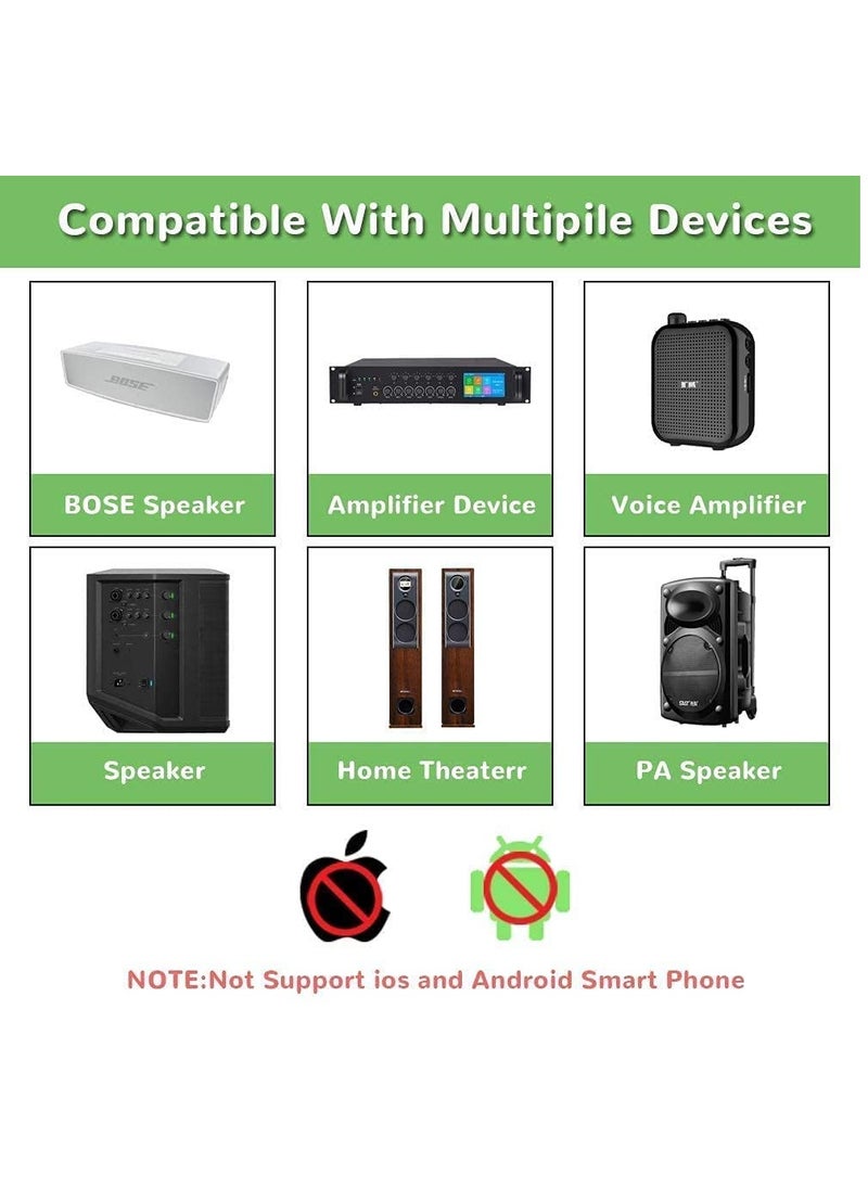 UHF Wireless Microphone Headset and Handheld 2-in-1 System, 165 ft Range for Voice Amplifiers, Stage Speakers, Teachers, Tour Guides, and Fitness Instructors.