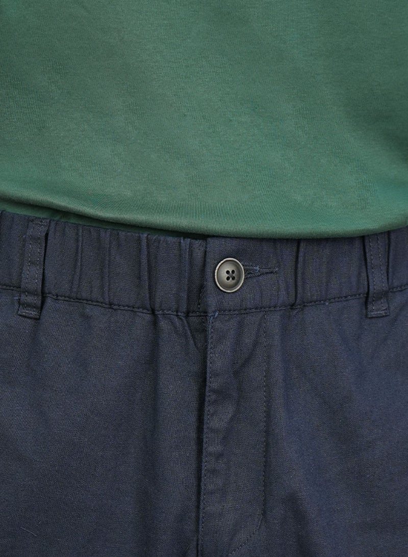 GIORDANO Men's Slim Linen Cotton Bermuda Shorts - Image 3