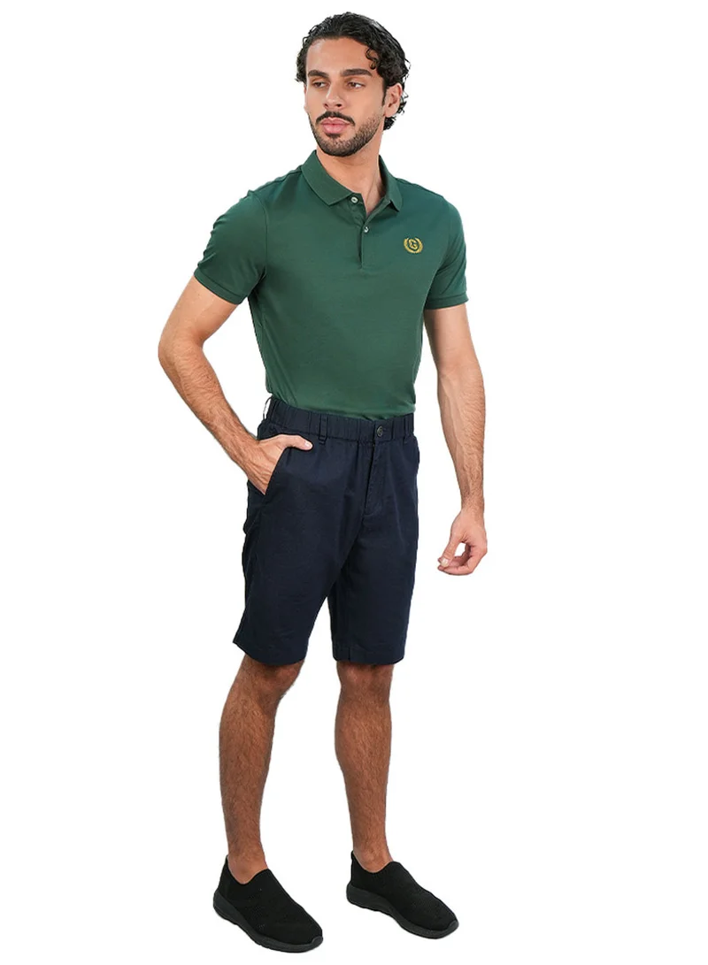 جيوردانو Men's Slim Linen Cotton Bermuda Shorts