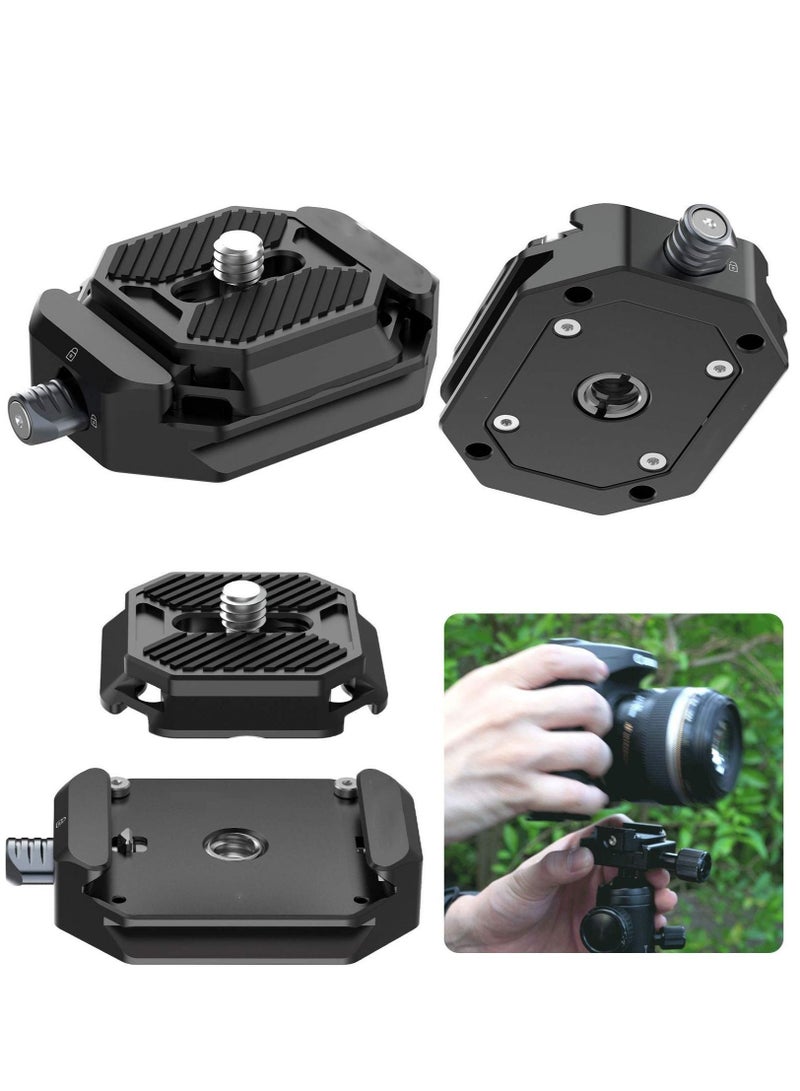 كابتن تيك F38 Camera Quick Release Plate w 1/4" to 3/8" Screw Thread, Quick Release Plate Camera Tripod Mount Adapter for Sony / Canon Monopod DSLR Stabilizer Slider - Image 1
