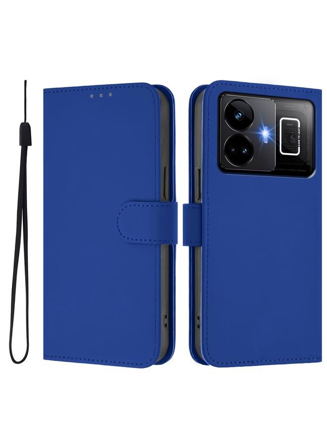 S-TOP Case For Realme GT3 5G / GT Neo 5 240W Skin Feel Solid Color Leather Phone Case with Lanyard - Image 2