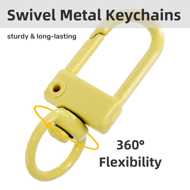 ZAVOOS 200 Pieces Lanyard Swivel Snap Hooks, Colorful Heavy Duty Key Chain Hooks, Small Lobster Claw Keychains Clasps for Jewelry Bag Making, Art Crafts - Image 3