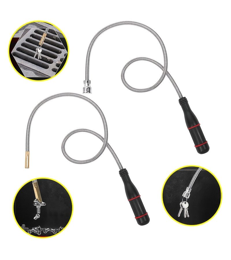 Small Head Magnetic Pickup Tool Foldable Auto Repair 1 2pcs - Image 1