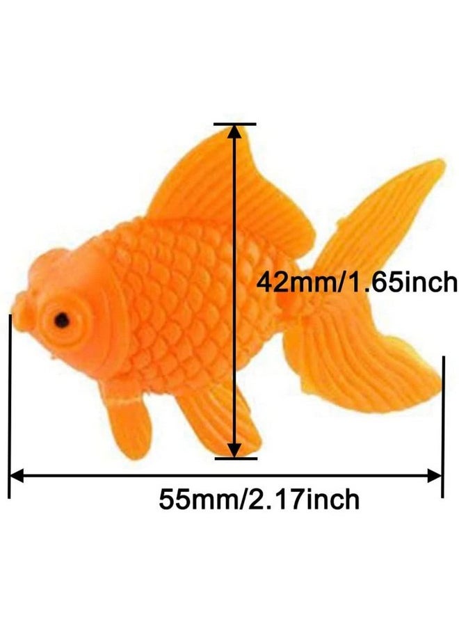 XMHF XMHF 12 Pieces Artificial Plastic Gold Fish Realistic Floating Orange Goldfish Fake Fish Ornament Decorations for Aquarium Fish Tank  - Image 2
