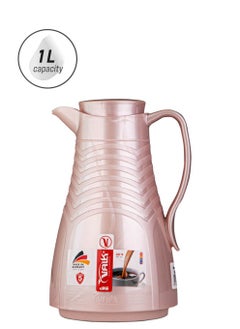 Valk 2 Model Vacuum Flask With Double Wall Glass 1.0 Liter  Wide Mouth With Anti-Leakage Cap Double Walled Travel Mug  Pearl Mocca Color  - Image 1