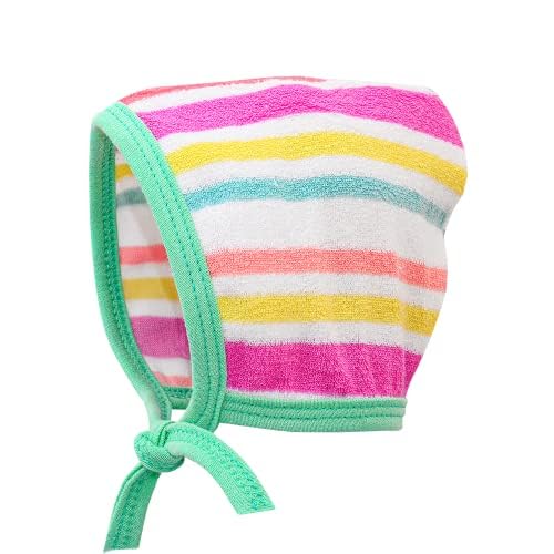 BUMSIES Washable Reusable Soft Cotton Printed Cap with Tie Knot for New Born Baby Boy & Girl/Topa Set - Pack of 3 - (0-3 Months) Multicolour - Image 3