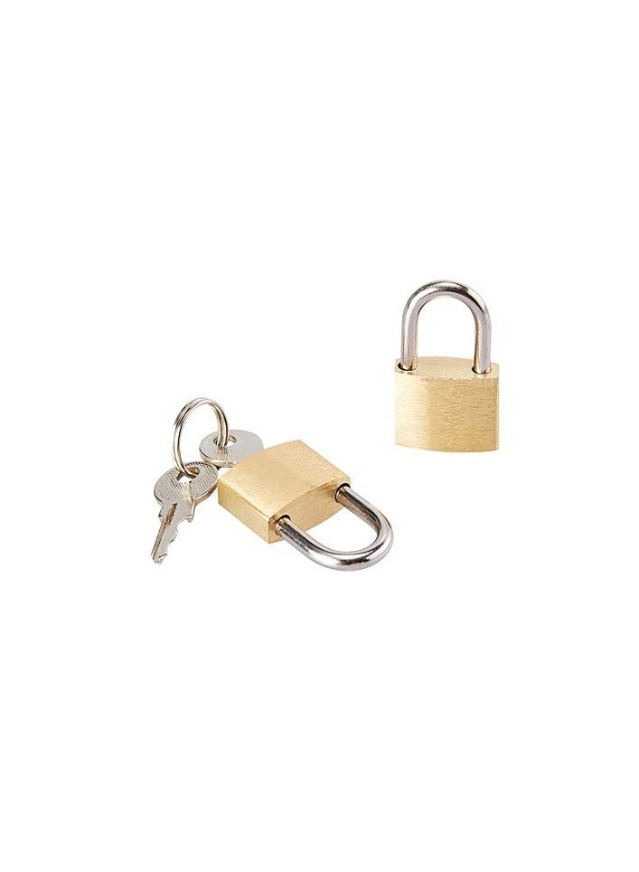 Golden Padlock With 3 Key (20mm) - Image 3