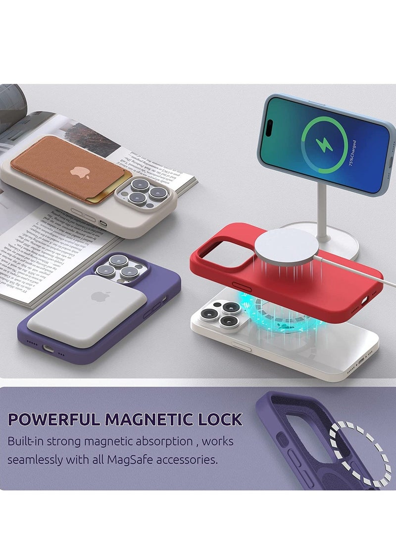 Raxoom (4 in 1 iPhone 14 Pro MAX Case (6.7 inch 2022), Compatible with MagSafe, with 2 Screen Protector + 1 Camera Protector, Silicone Case for iPhone 14 Pro MAX (Purple) - Image 4