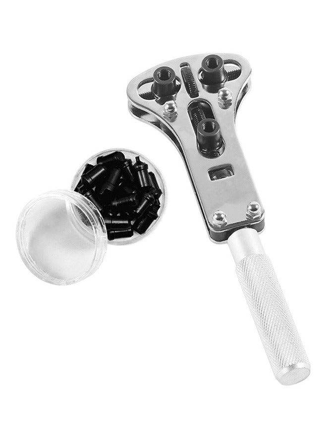 أداة إصلاح وفتح غطاء علبة الساعة وفك البراغي ومفتاح كبير مع 12 بت وأداة استبدال بطارية الساعة - Image 1