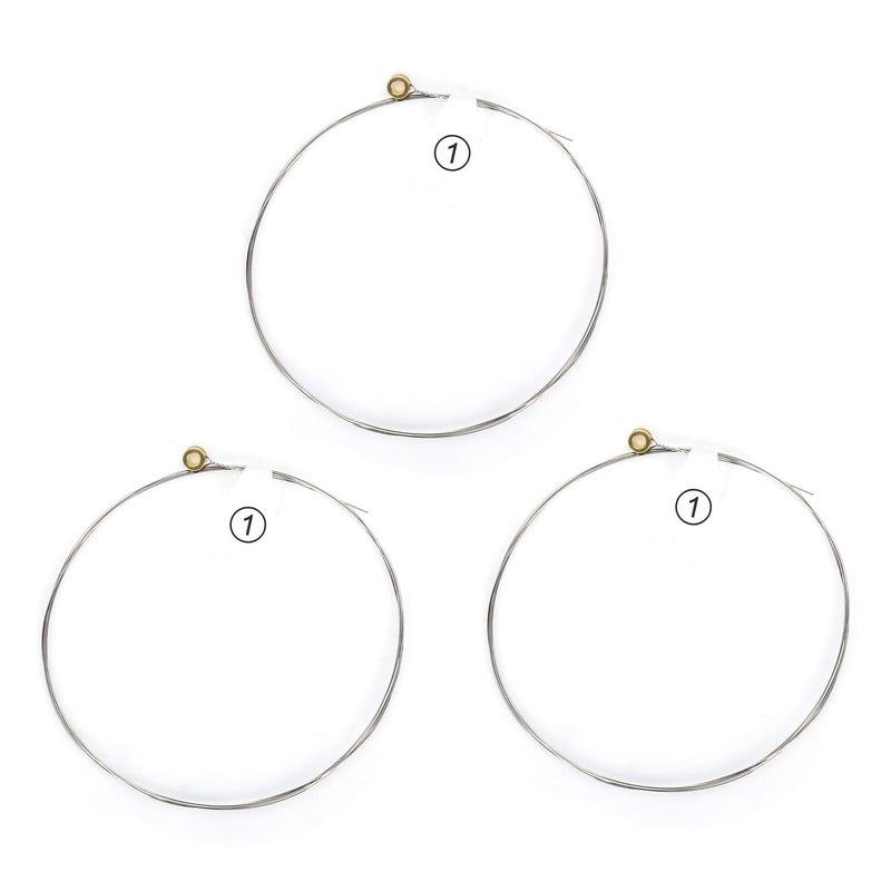 Juarez Acoustic Guitar 3xE 1st String & 2 Pick Set – Replacement High E 1st Steel Strings with 2 Designer Picks for Acoustic Guitars - Image 2