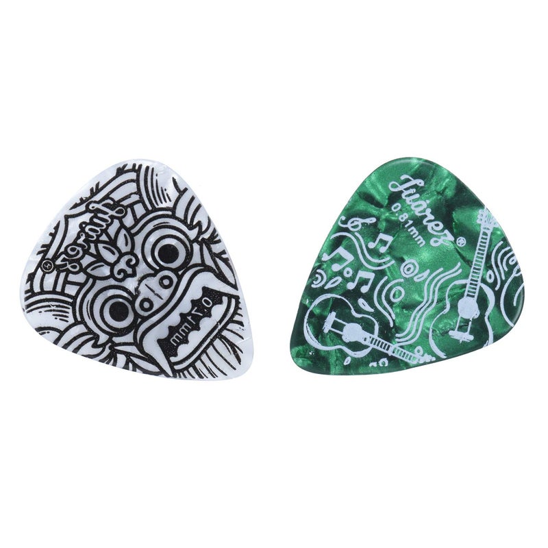 Juarez Acoustic Guitar 3xE 1st String & 2 Pick Set – Replacement High E 1st Steel Strings with 2 Designer Picks for Acoustic Guitars - Image 5