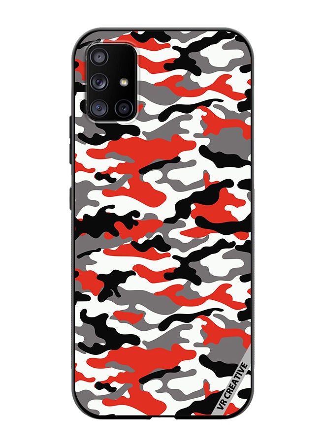 VR CREATIVE Protective Case Cover For Samsung Galaxy A51 5G Pink Camouflage Military Pattern Design Multicolour - Image 1