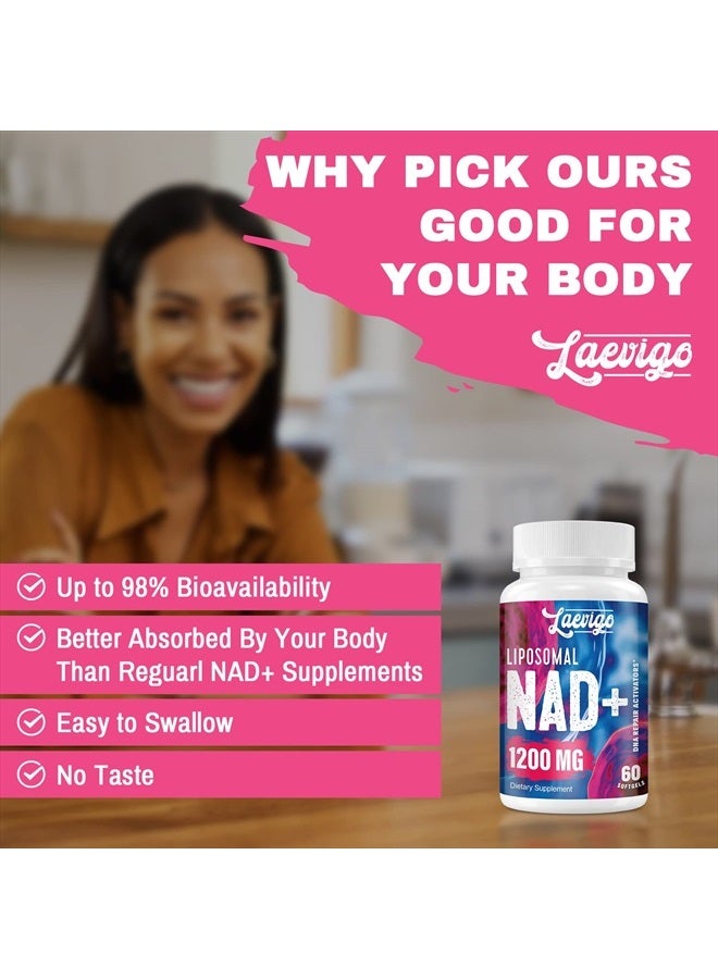 Laevigo Liposomal NAD+, 1200mg - 60 SoftGels - Image 5
