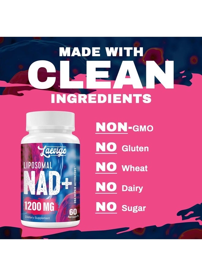 Laevigo Liposomal NAD+, 1200mg - 60 SoftGels - Image 4