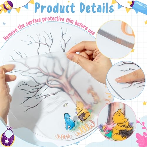 Z1juce Gender Reveal Fingerprint Tree - Winnie Gender Reveal Keepsake Fingerprint Tree Guest Book for Baby Shower Idea Baby Gender Reveal Party with Watercolor Paint to DIY Meaningful Fingerprint Tree - Image 3